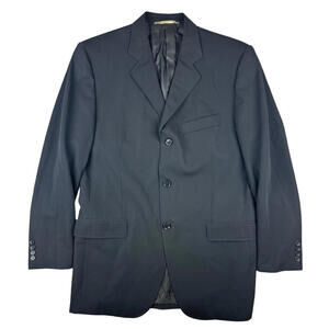 Dolce & Gabbana Virgin Wool Three-Button Blazer Jacket Black Size 52 - 7 EU 42 L